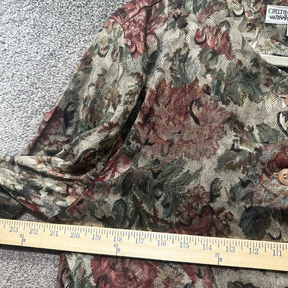 Vintage Cheltham Crossing Lightweight Jacket Womens 16 Floral‎ Button Up Cottage